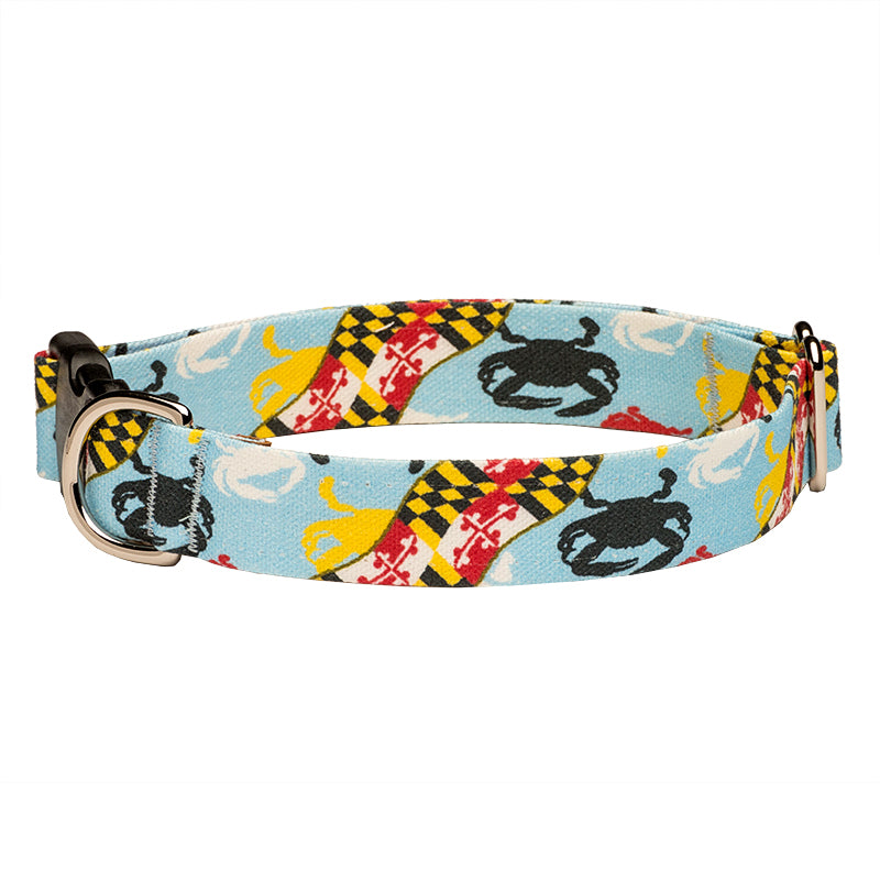 Maryland Flag and Crab Dog Collar