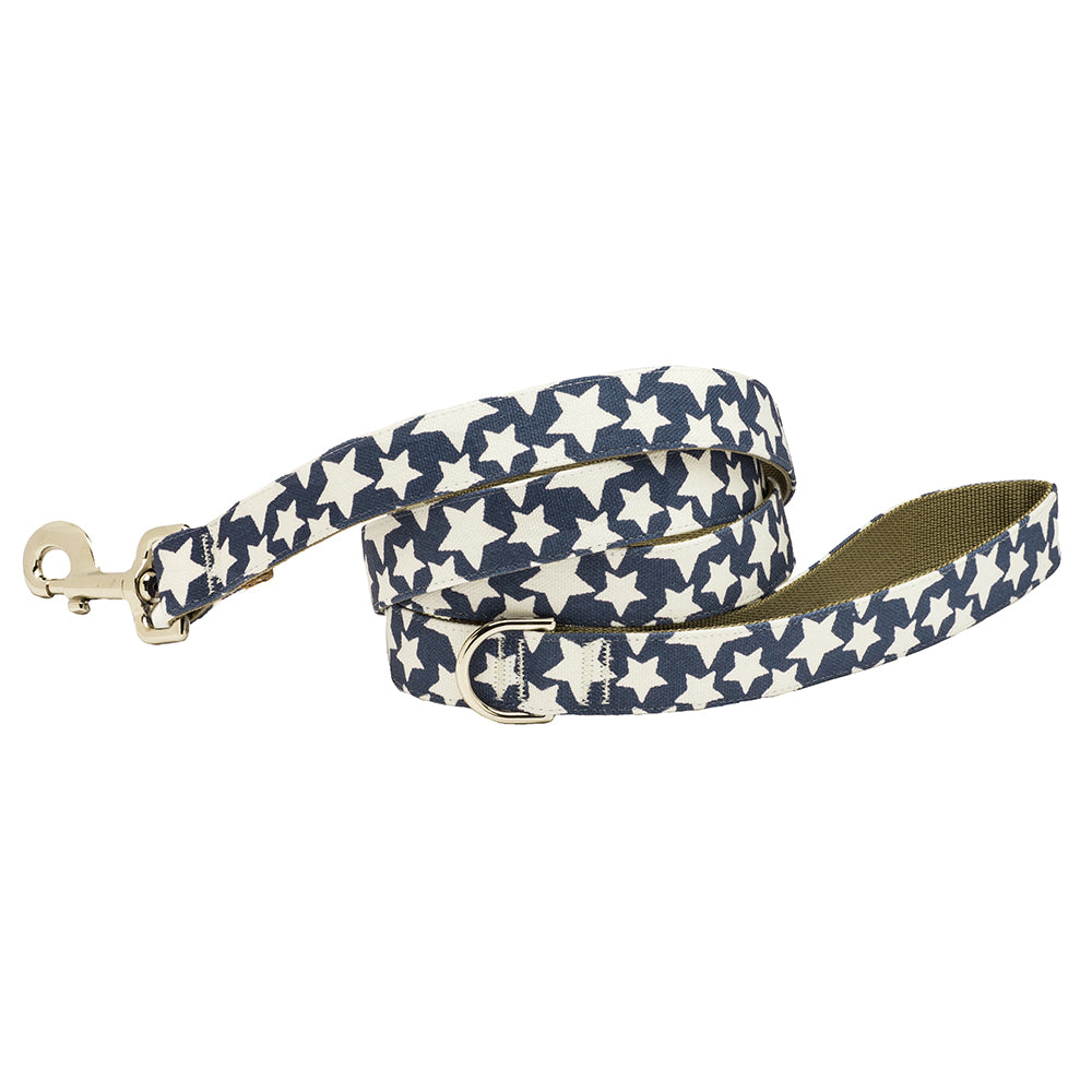 Our Good Dog Spot Stars Dog Lead Patriotic Blue