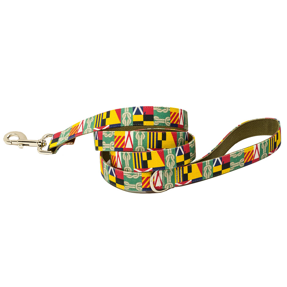 Our Good Dog Spot Corinthian Dog Lead Green