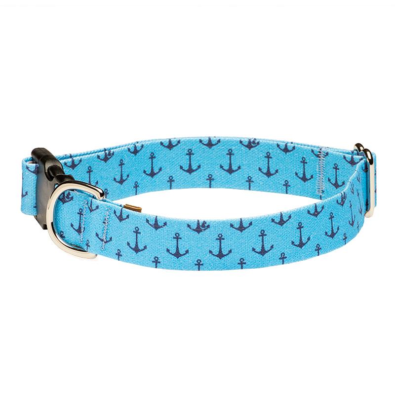 Anchors Aweigh Preppy Dog Collar Bowen s Wharf Blue Our Good