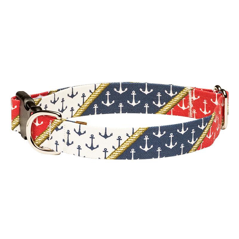 Our Good Dog Spot Nautical Pride Anchor Dog Collar