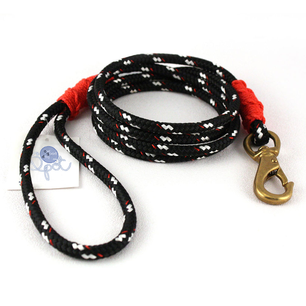 Our Good Dog Spot Newport Black Large Lobsterman Lead