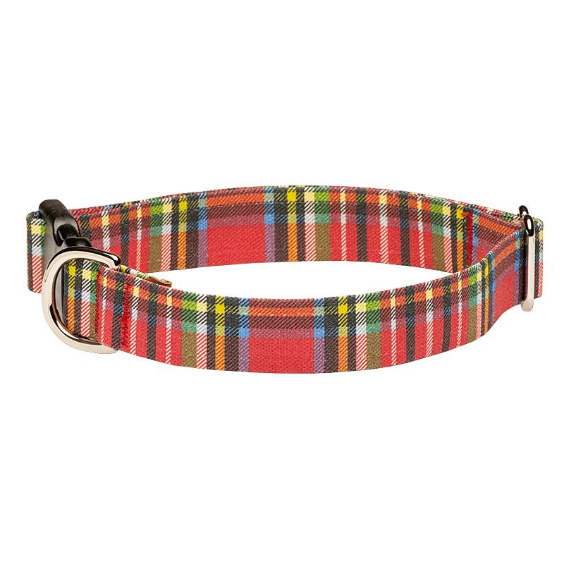 Our Good Dog Spot Landsdowne Tartan Dog Collar Red