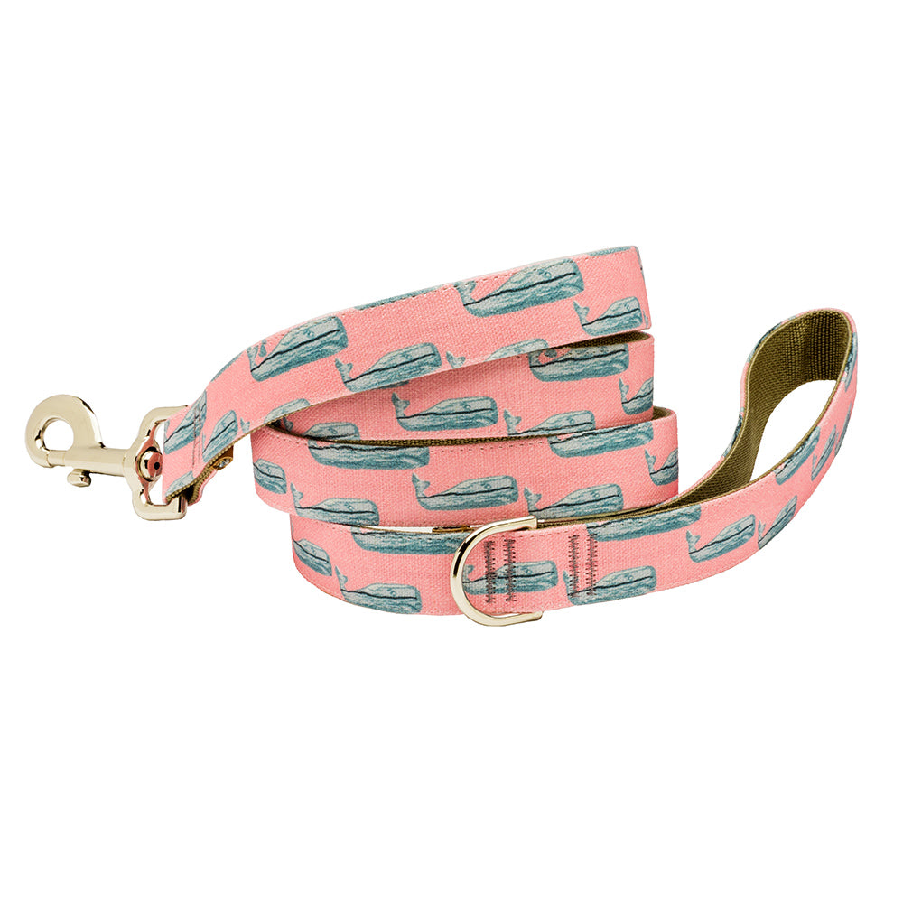 Our Good Dog Spot Nantucket Whale 23 Dog Lead Pink