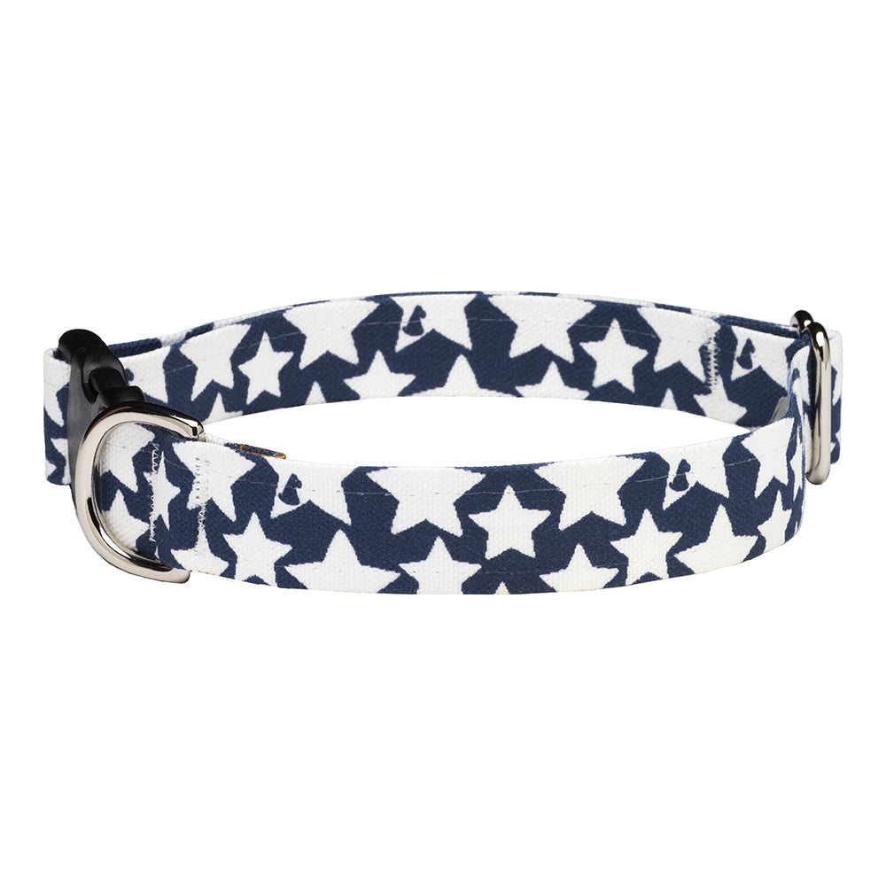 Stars Dog Collar Patriotic Blue