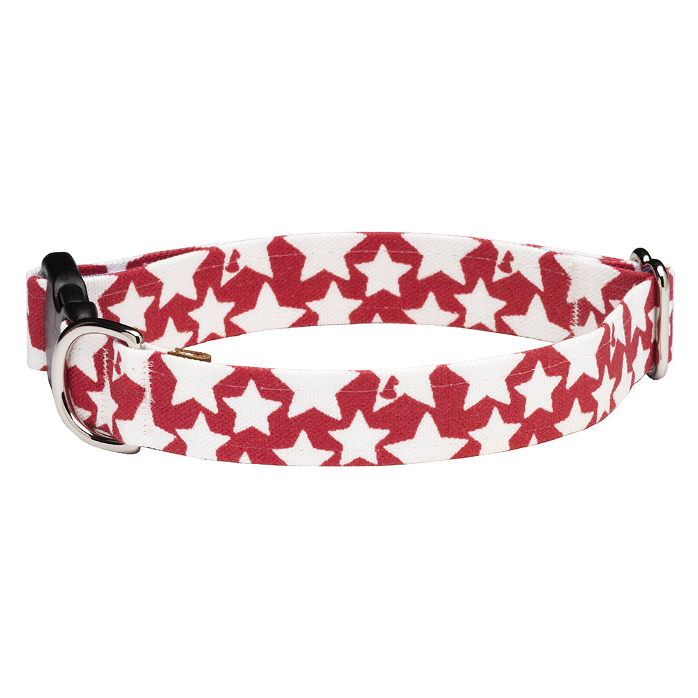 Stars Dog Collar Patriotic Red