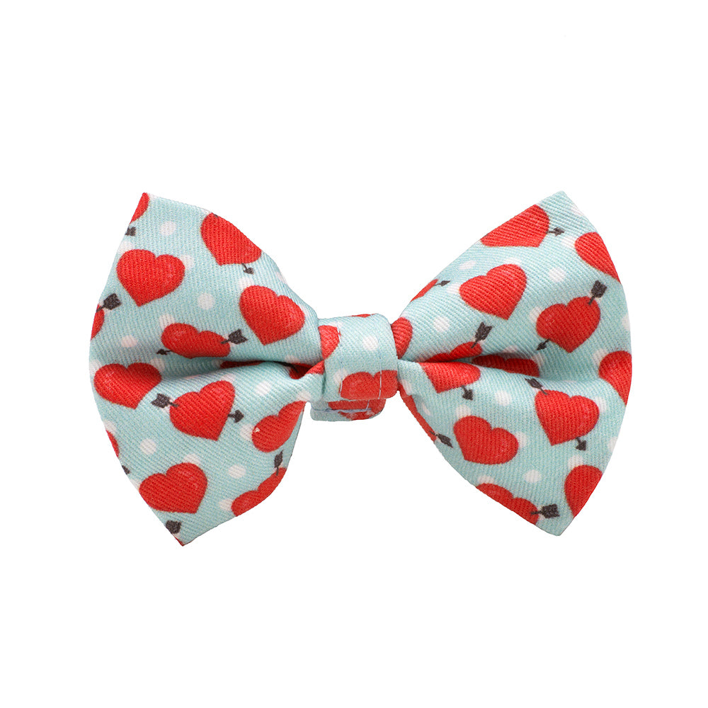 Our Good Dog Spot Be Mine Blue Valentine Bow Tie