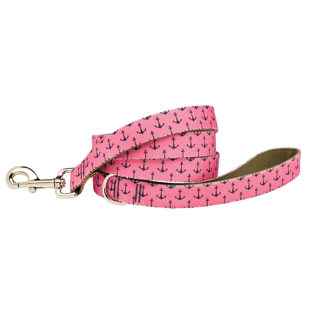 Our Good Dog Spot Anchors Aweigh Preppy Pink Dog Lead