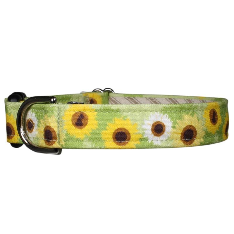 Our Good Dog Spot Sassy Sunflowers Dog Collar Pistachio