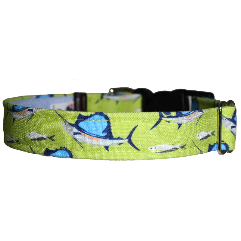 Deep Sea Fishing Dog Collar - Green