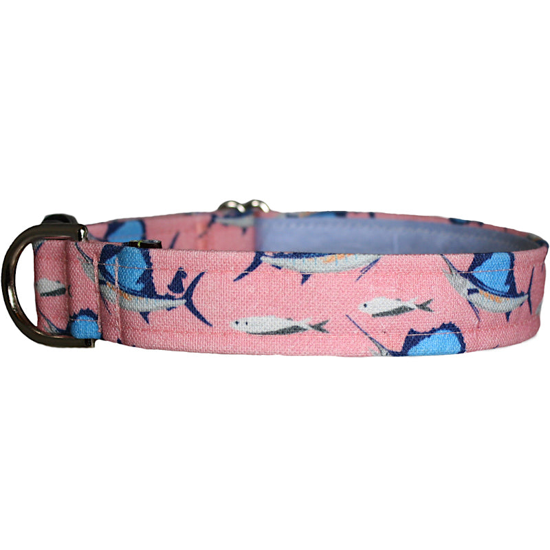 Deep Sea Fishing Dog Collar - Pink